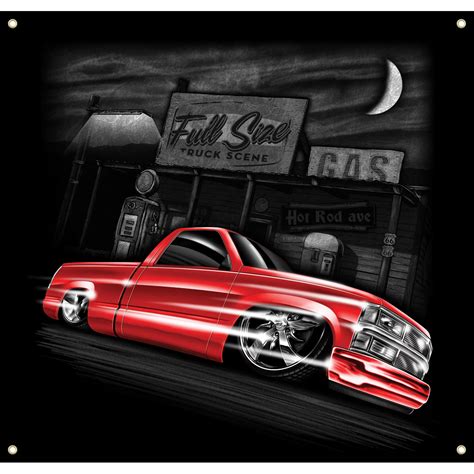 Full Size Truck Scene Bagged OBS Chevy V2 Banners – Low Label