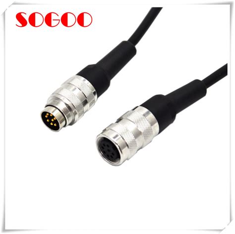 8pin Din AISG Connector M16 Circular Electrical Connectors Straight Plug