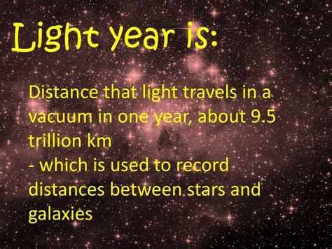 PPT - Light years, Theories and Characteristics of the Universe ...