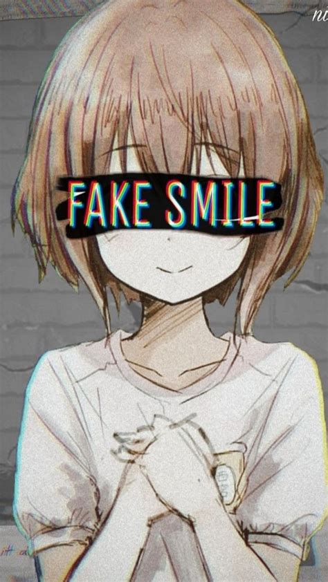 Sad Smile Anime Girl