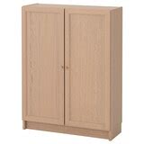 BILLY / OXBERG white, Bookcase with doors, 80x30x106 cm - IKEA