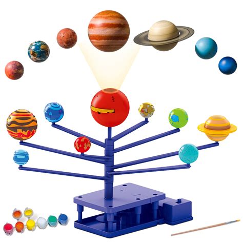 Buy Solar System for Kids - 8 Planets for Kids DIY Solar System Model Kit with Projector ...