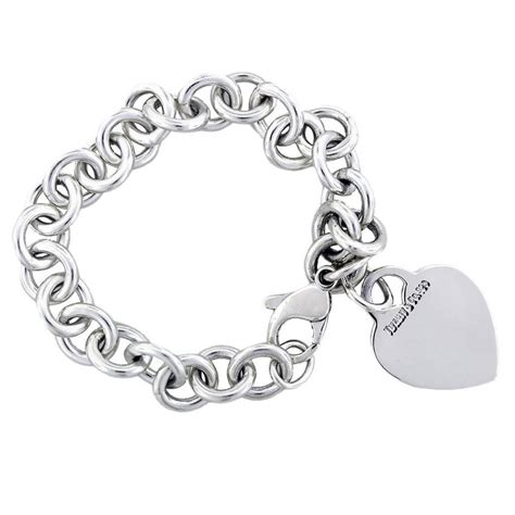 Tiffany & Co. Sterling Silver Heart Charm Bracelet