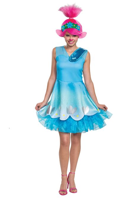 Women's Trolls World Tour Poppy Costume | Princess Poppy Halloween Costume