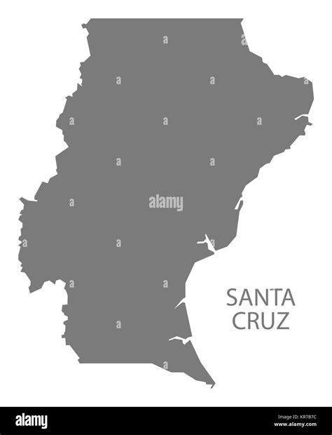 Santa Cruz Argentina Map grey Stock Photo - Alamy