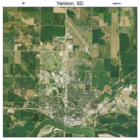 Aerial Photography Map of Yankton, SD South Dakota