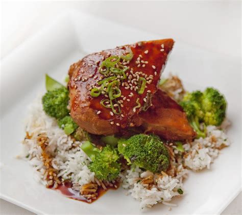 UrbanCookery - Chinese BBQ Chicken with Broccoli, Snow Peas and Basmati ...