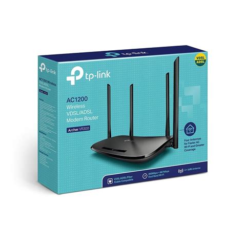 TP-LINK Archer VR300 AC1200 Dual-Band Wireless ADSL/VDSL Modem Router ...