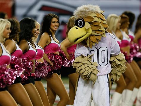 VIDEO: Atlanta Falcons mascot Freddie the Falcon wipes out Tampa Bay Buccaneers pitch invader ...