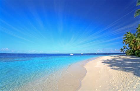 Deep blue sky, turquise ocean, and sandy beach | Maria Feklistova | Flickr