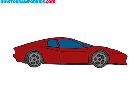 How to Draw a Ferrari - Easy Drawing Tutorial For Kids