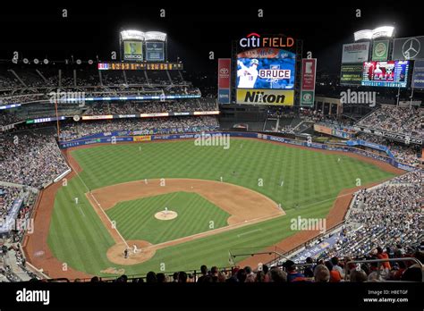 Night time view of Citi Field, the home stadium of the MLB New York ...