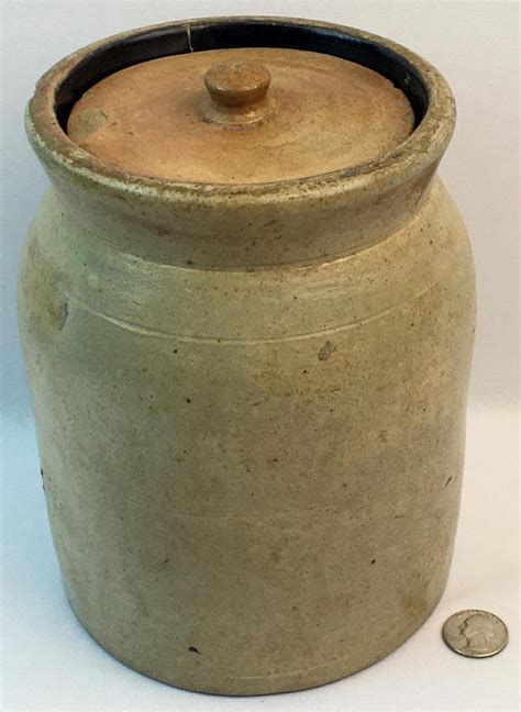 Sold at Auction: Antique c. 1870 Stoneware 1 Gallon Preserve Jar ...