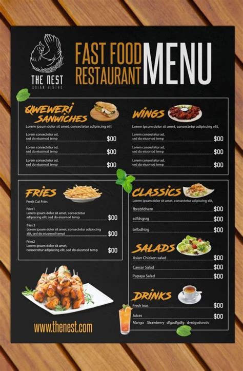 Restaurant Menu Design Ideas | Food menu design, Restaurant menu design, Resturant menu