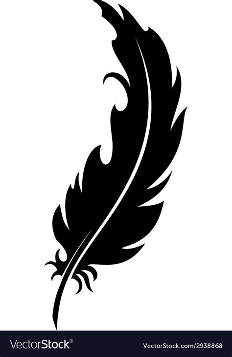 Feather Cutout Silhouette Svg