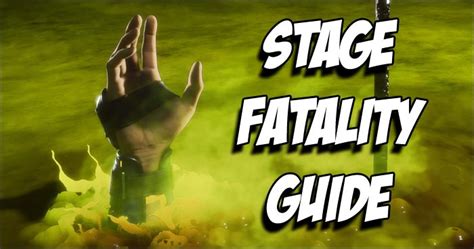 Mortal Kombat XI Aftermath How To Do Stage Fatalities | JCR Comic Arts