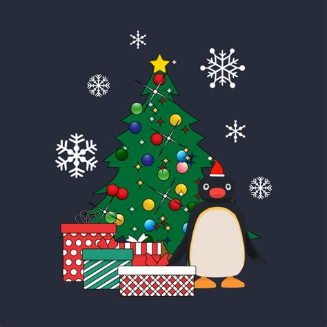 Pingu Around The Christmas Tree - Pingu - T-Shirt | TeePublic