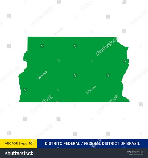 Detailed Map Federal District Brazil State Stock Vector (Royalty Free ...