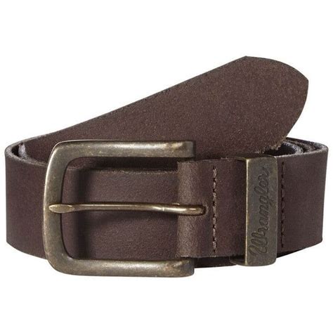 Wrangler Basic Metal Loop Leather Belt Brown | Jean Scene ($25) liked on Polyvore featuring ...