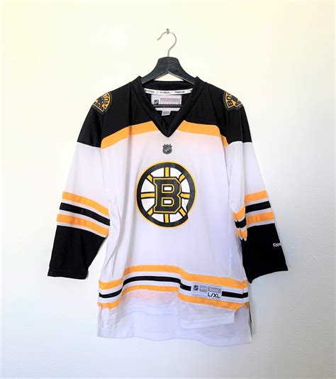 Youth Throwback Boston Bruins White Hockey Jersey - Etsy