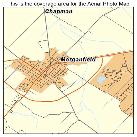 Aerial Photography Map of Morganfield, KY Kentucky