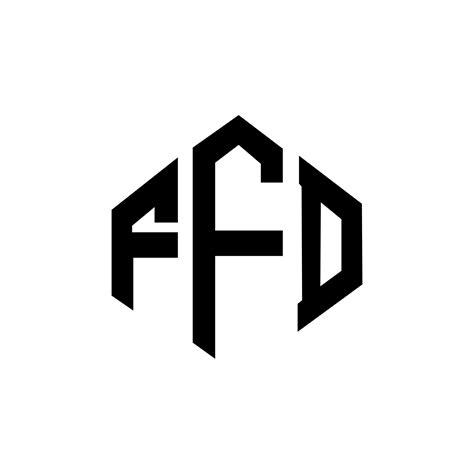 FFD letter logo design with polygon shape. FFD polygon and cube shape ...