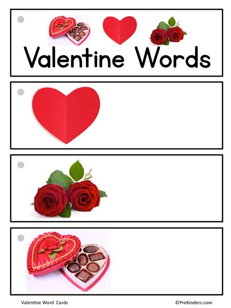 Valentine Word Cards Blank - PreKinders