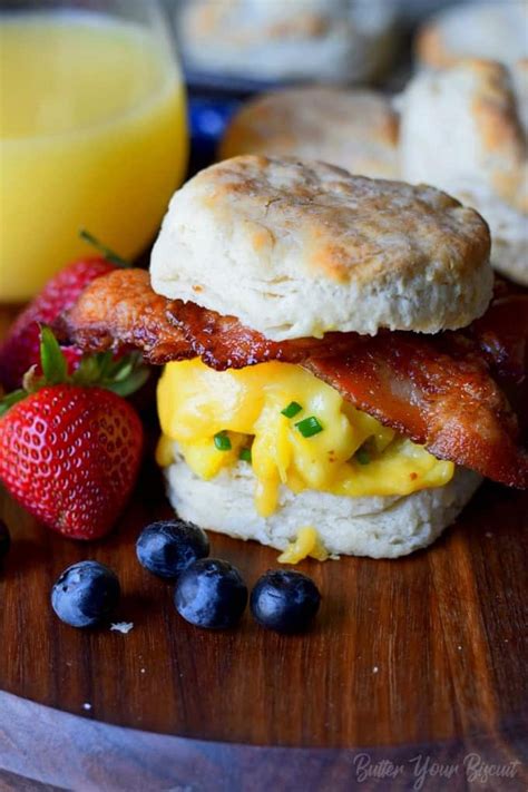 Bacon Egg and Cheese Biscuit Sandwich {Video} Butter Your Biscuit