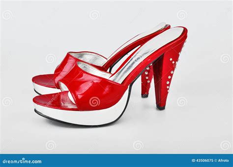 Red Platform Heels stock image. Image of shoe, glamour - 43506075