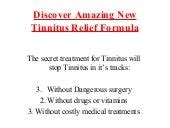 Tinnitus Relief Formula