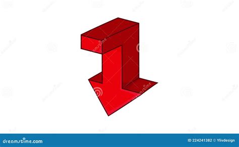 Red arrow icon animation stock footage. Video of download - 224241382