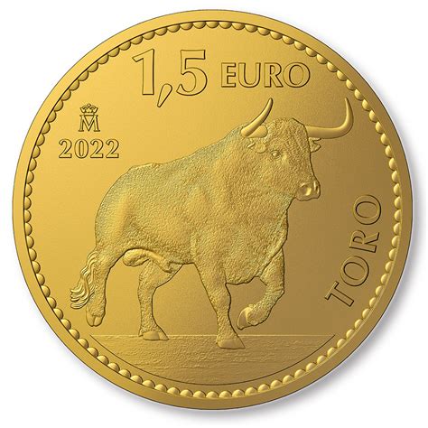 Monedas de oro Españolas: Moneda de Oro Toro 2022 1 oz