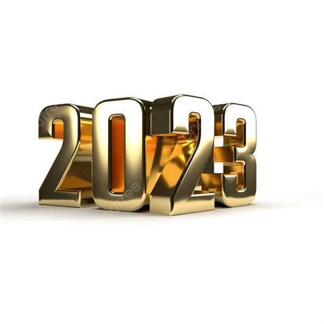 3d Gold 2023 New Year, 3d 2023, 3d Gold 2023, 3d 2023 Gold PNG ...