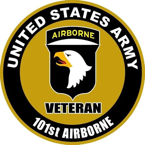 U.S. Army 101st Airborne Veteran Decal 5in. Made of High Quality Material Designed to take a ...