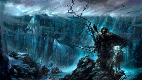 Wallpaper : fantasy art, snow, artwork, Game of Thrones, Jon Snow, The ...