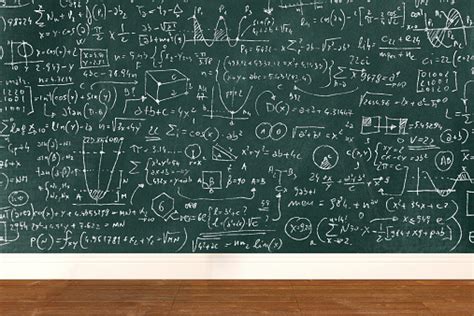 Complicated Math Formula On School Classroom Blackboard Stock Photo - Download Image Now - iStock