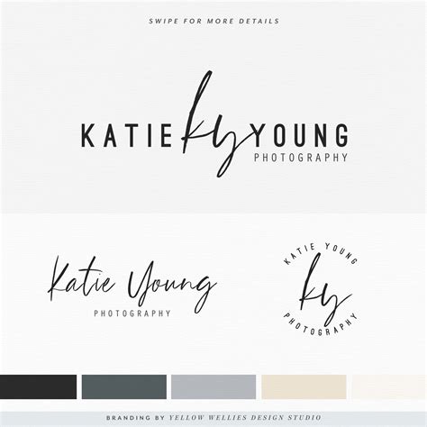 Modern Script Initial Monogram Premade Logo Design - Etsy | Script logo design, Initials logo ...