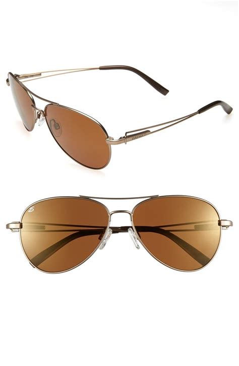 Serengeti Polarized 60mm Aviator Sunglasses | Nordstrom