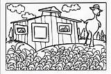 Empty Coloring Page Of Animals In A Farm · Creative Fabrica sketch template