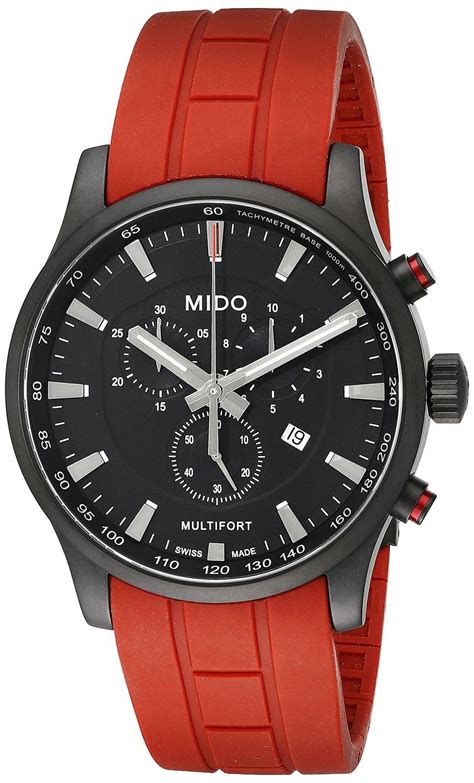 Mido Women's MIDO-M0054173705140 Multifort Analog Display Quartz Red Watch | eBay