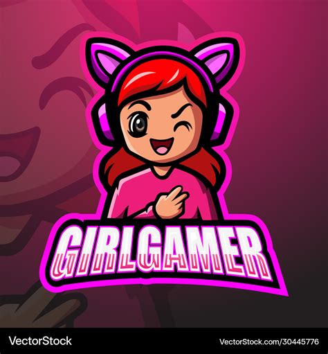 Design girl gaming logo no text 108414