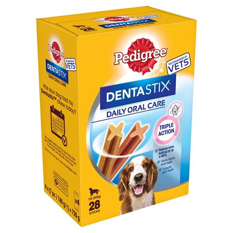 Pedigree Dentastix Adult 1+ Medium Dental Treat Dental Chews 28 Chews ...