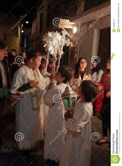 Greek Easter Celebrations in Prines Crete Editorial Stock Photo - Image ...