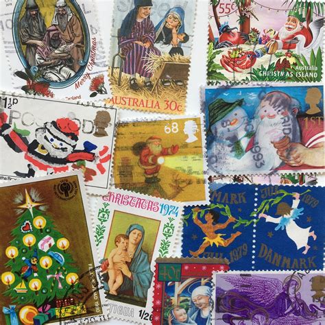 50 Christmas Xmas Vintage Postage Stamps All Different off - Etsy