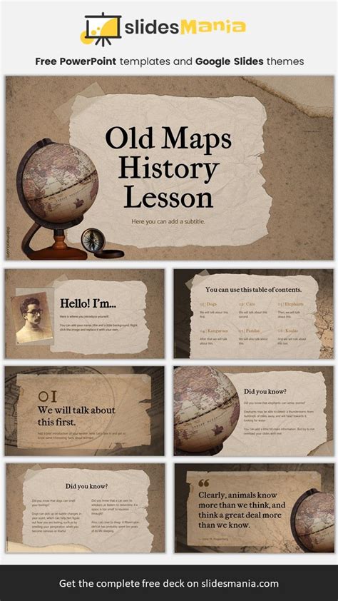 an old map is shown with the title for this slideshow, and it shows how to