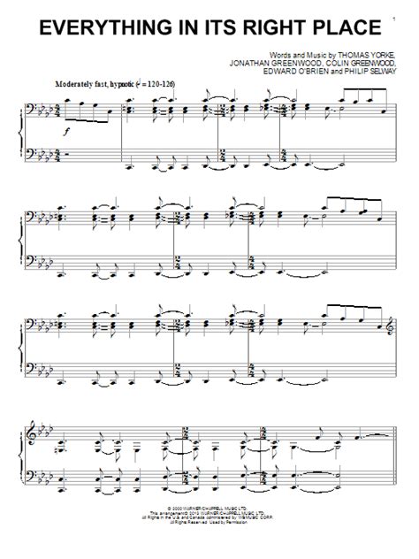 Radiohead: Everything In Its Right Place - Piano | Sheetmusicdirect.com
