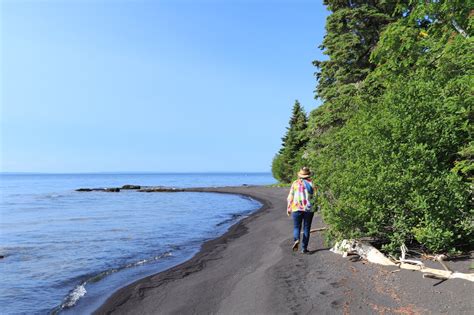 Porphyry Island Black Sand Beach - Lake Superior Circle Tour