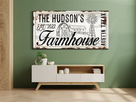 Personalized Farmhouse Sign Family Farmhouse Sign Vintage - Etsy