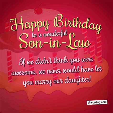 30 Clever Birthday Wishes For a Son-in-Law | Birthday wishes for son ...