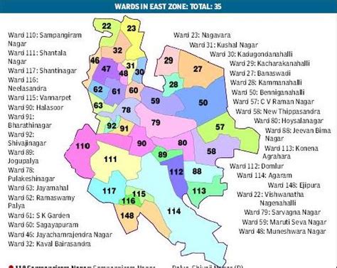 BBMP Bangalore East Zone Ward Details